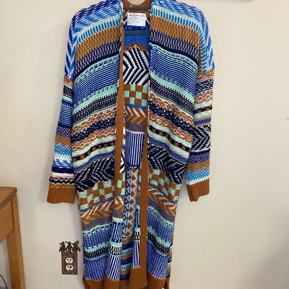 Dreamers boho glamping long kimono sweater - Picture 3 of 5